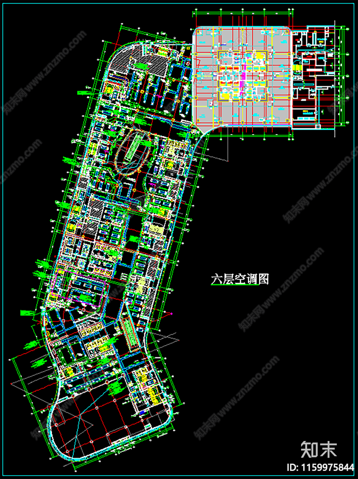 大型商场cad施工图下载【ID:1159975844】