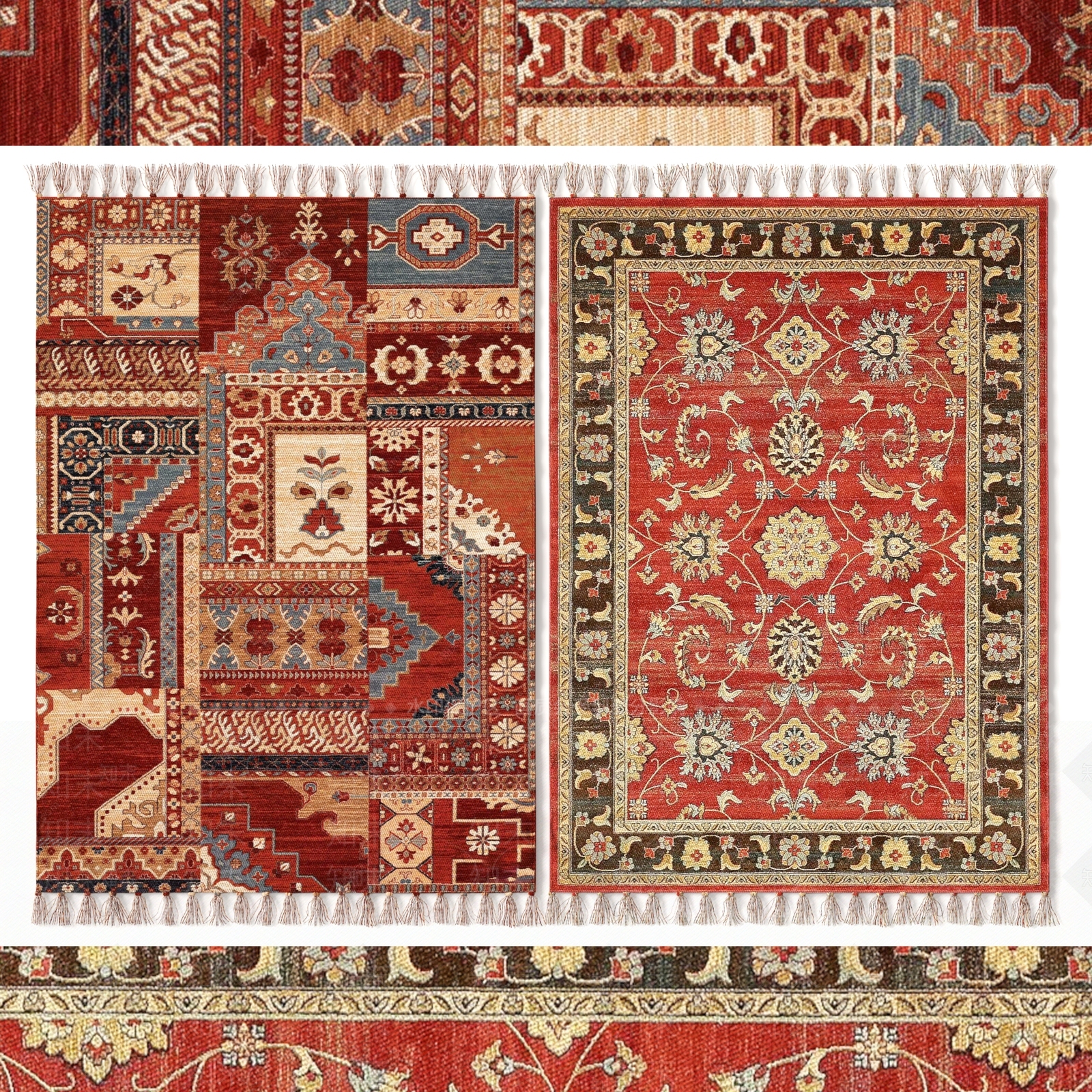 欧式方形地毯SU模型下载【ID:1160505008】