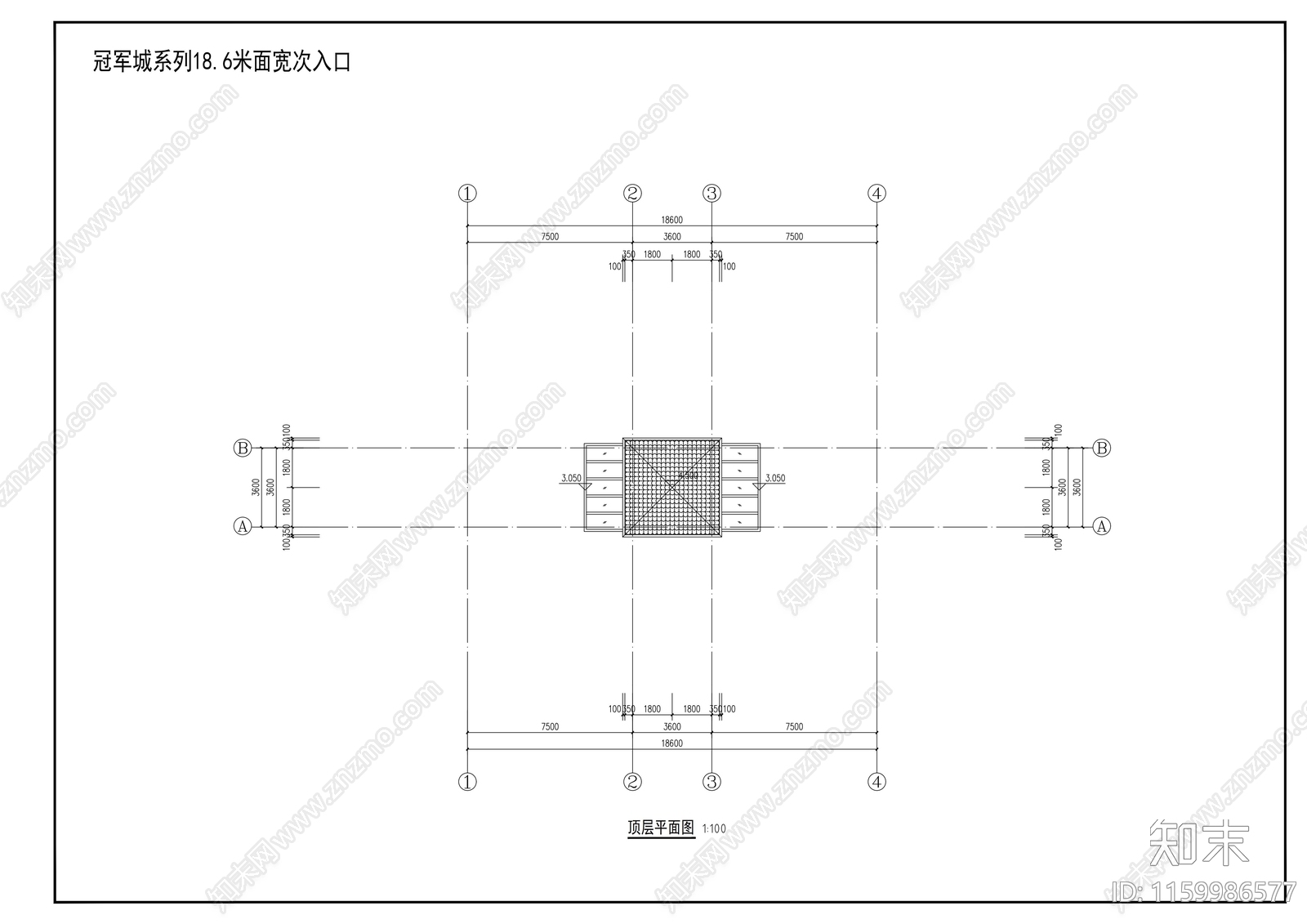 出入口标准化设计cad施工图下载【ID:1159986577】