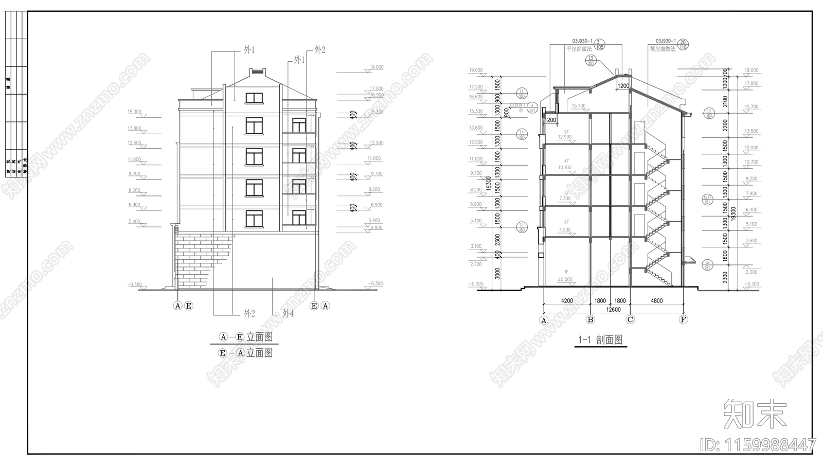 沿街住宅方案图cad施工图下载【ID:1159988447】