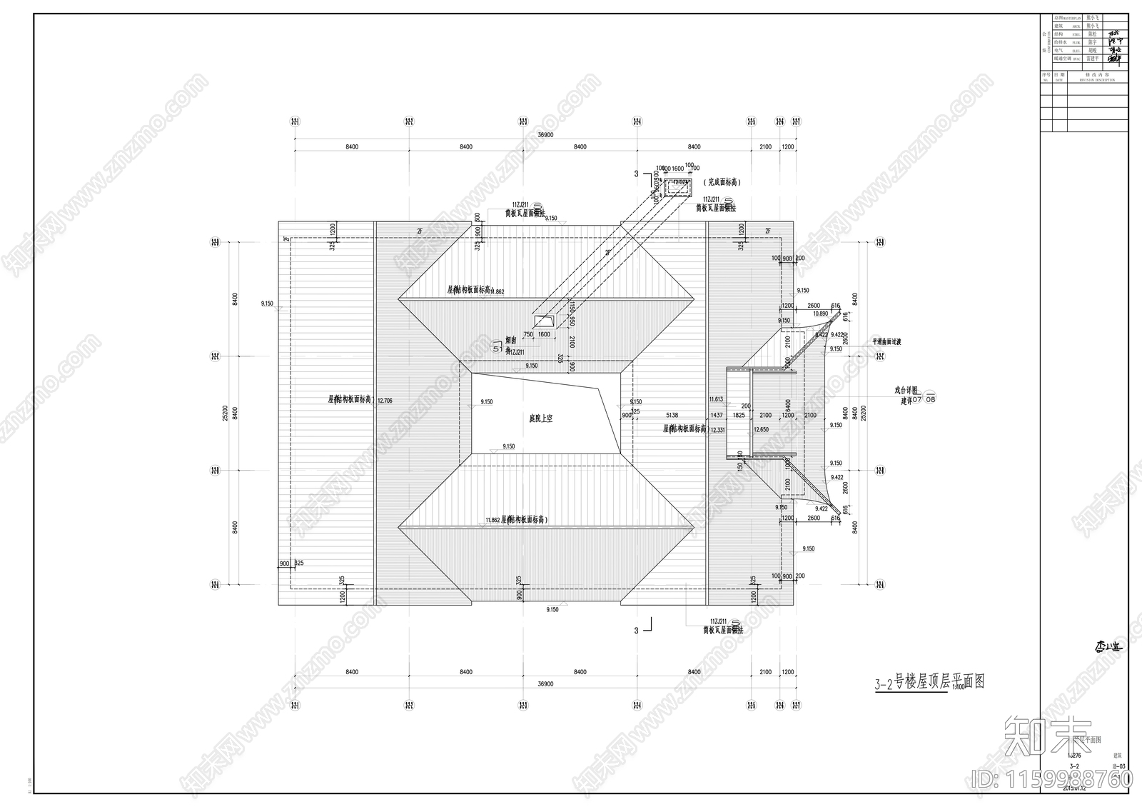 中式住宅建筑图纸cad施工图下载【ID:1159988760】