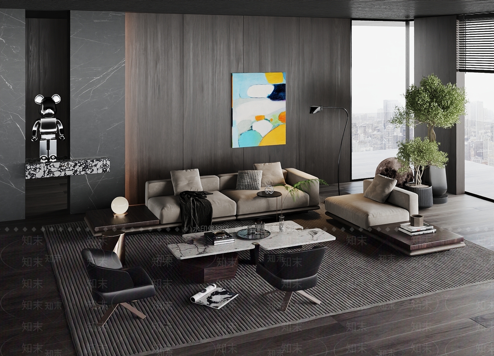 Minotti现代客厅3D模型下载【ID:1159989720】_知末3d模型网