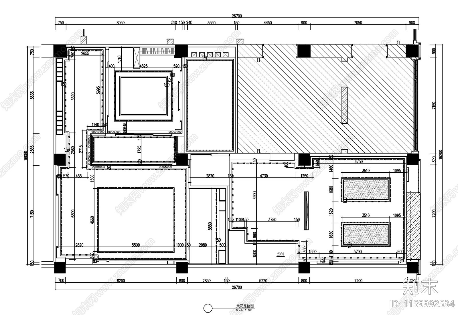 轻奢家具展厅门店室内设cad施工图下载【ID:1159992534】