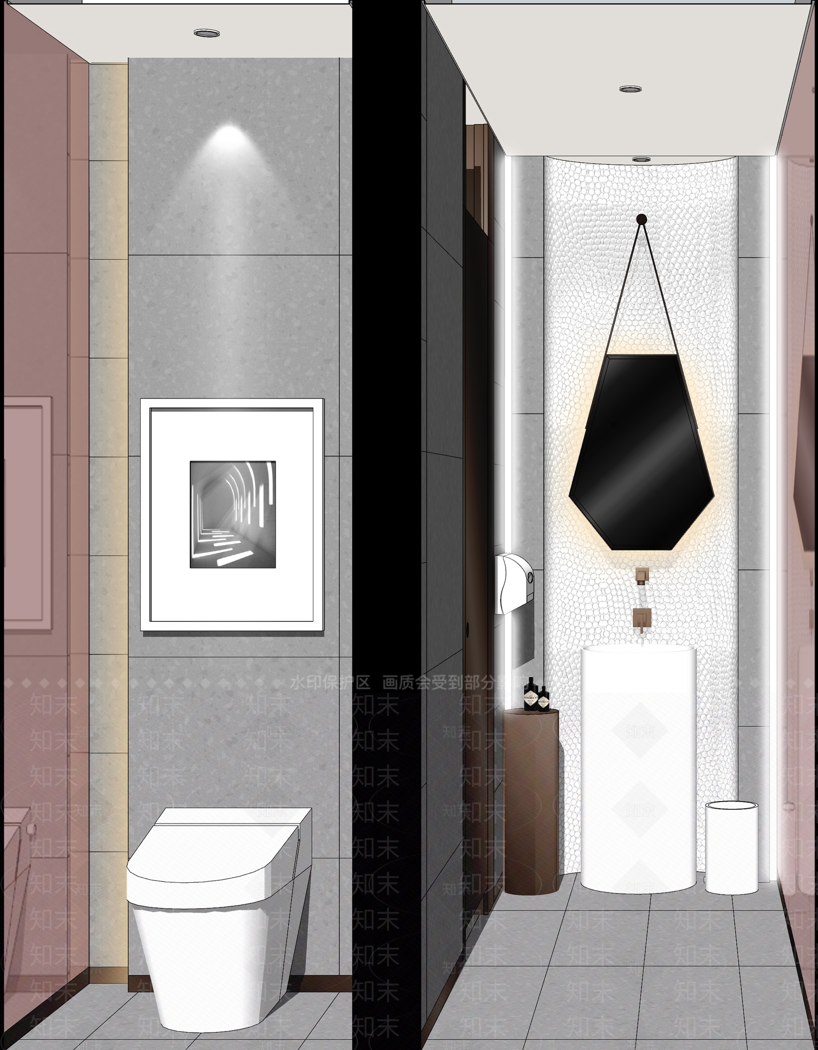 现代卫生间SU模型下载【ID:1159995061】