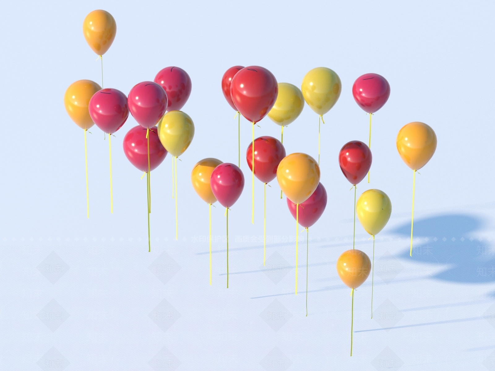 现代气球3D模型下载【ID:1159998140】
