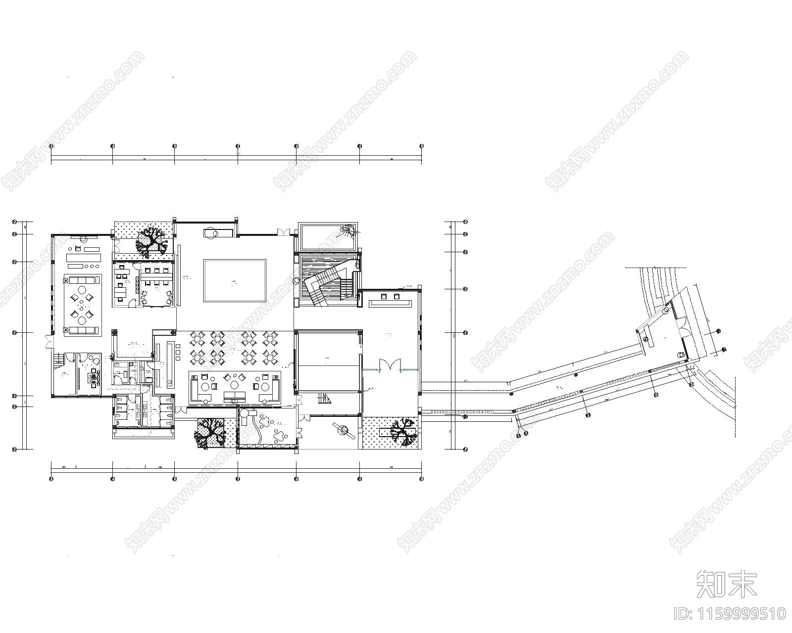 广州某现代轻奢销售中cad施工图下载【ID:1159999510】