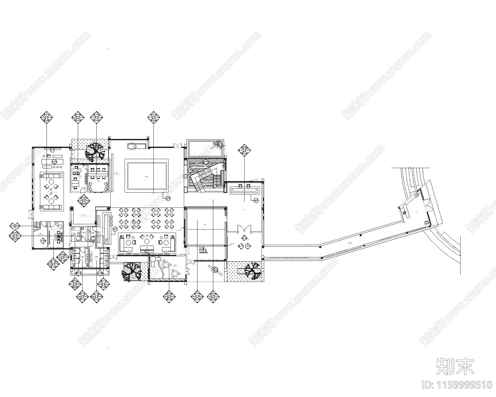 广州某现代轻奢销售中cad施工图下载【ID:1159999510】