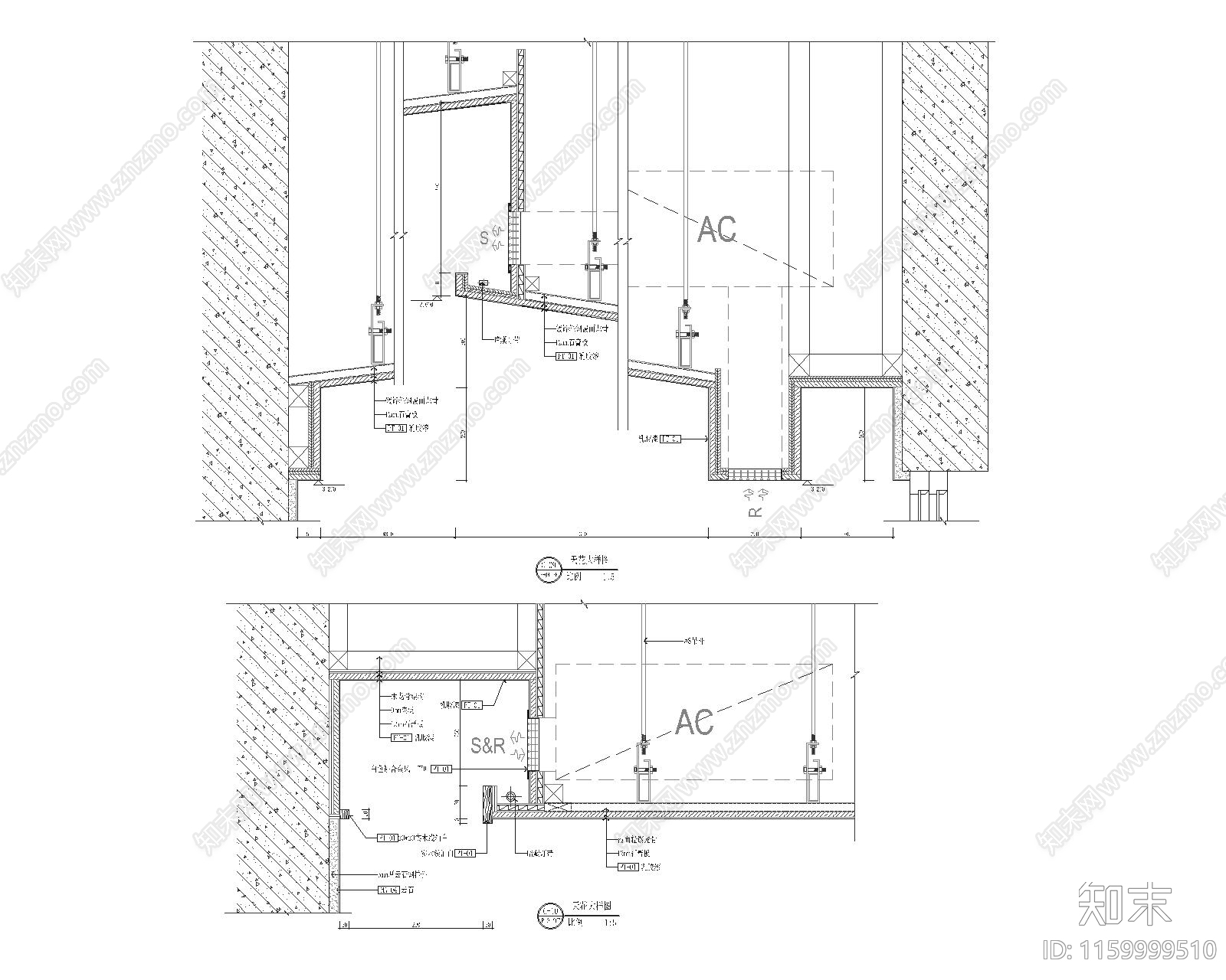 广州某现代轻奢销售中cad施工图下载【ID:1159999510】