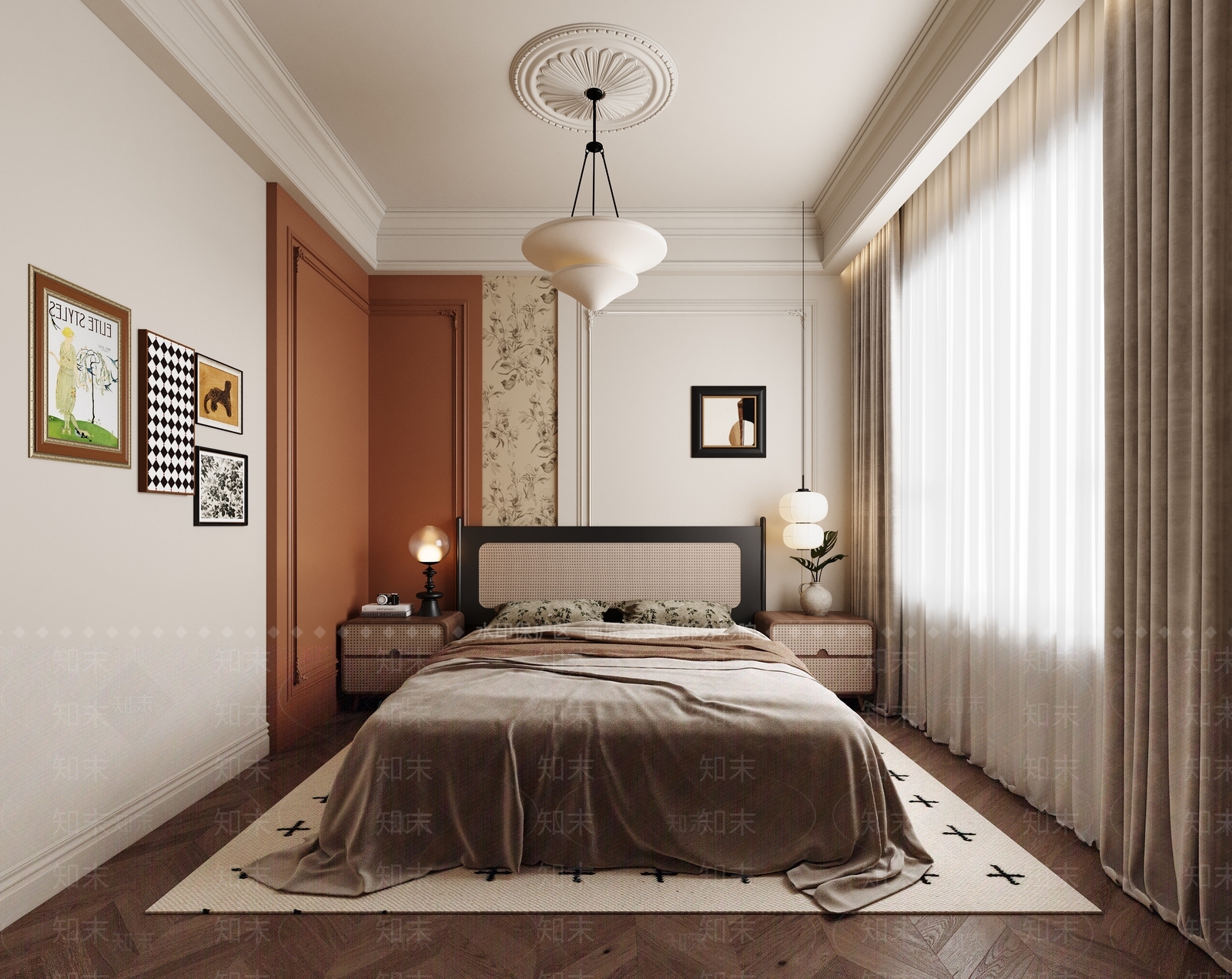 法式中古家具卧室3D模型下载【ID:1160001747】