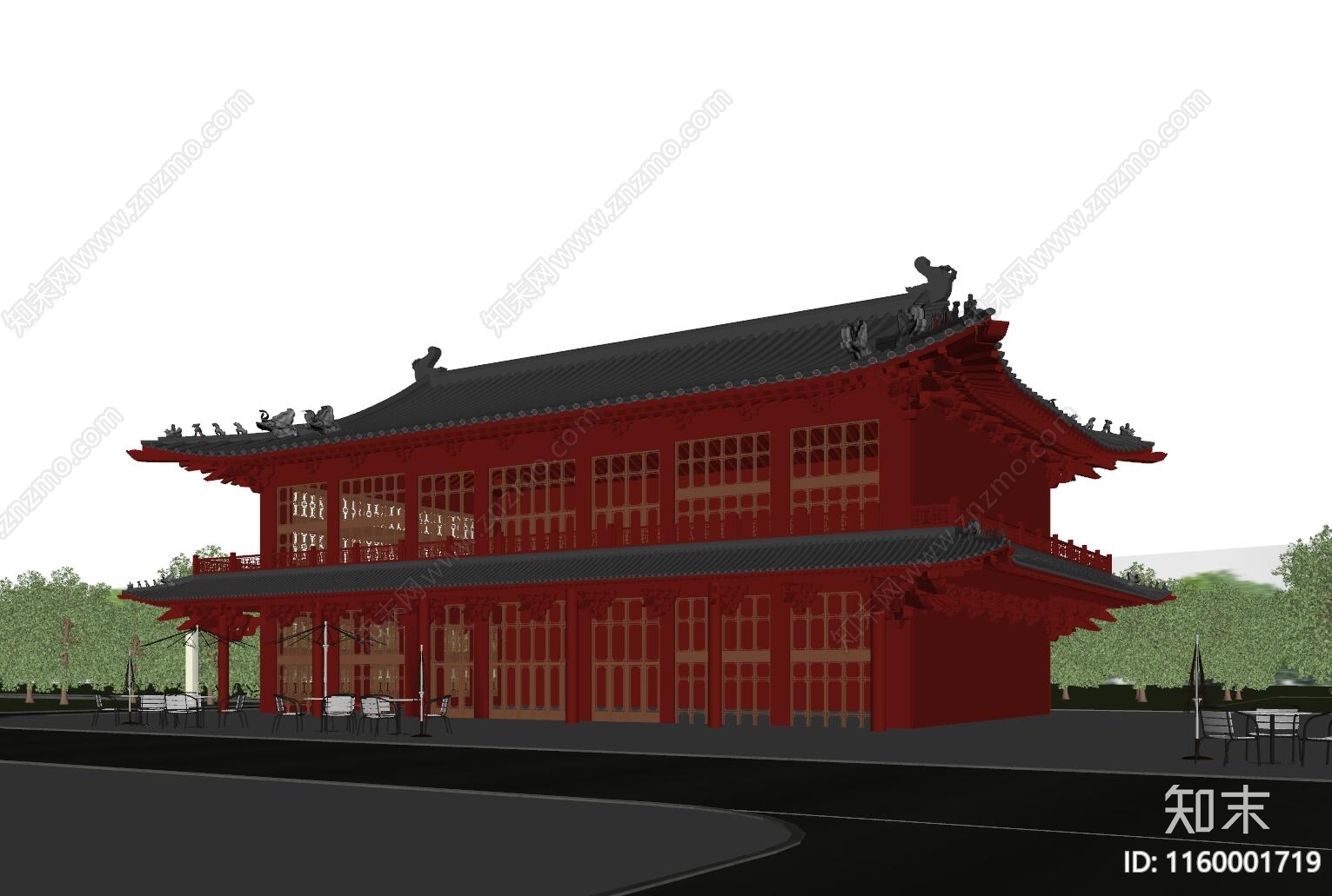 古建SU模型下载【ID:1160001719】