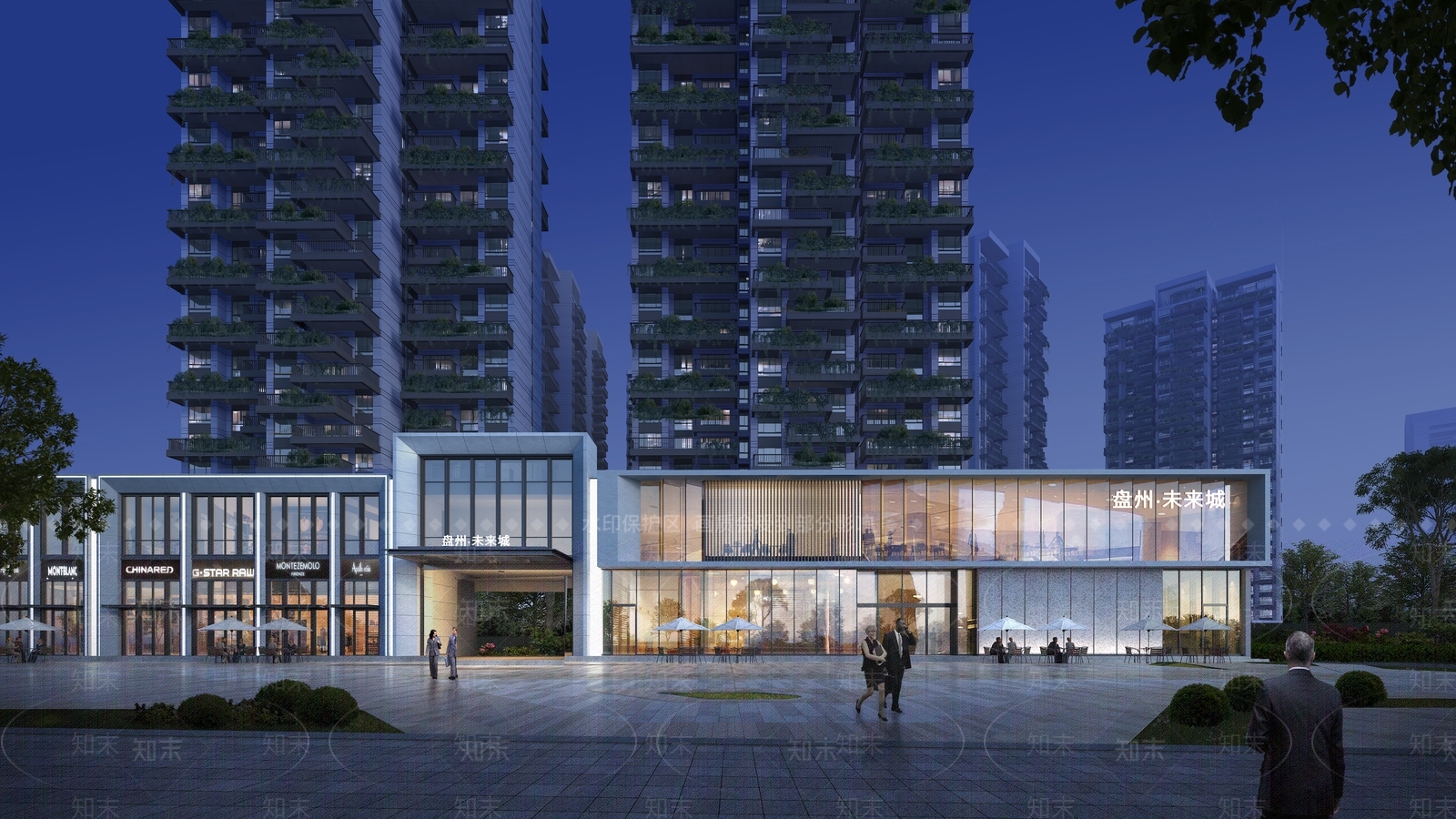 现代商业住宅3D模型下载【ID:1160001984】