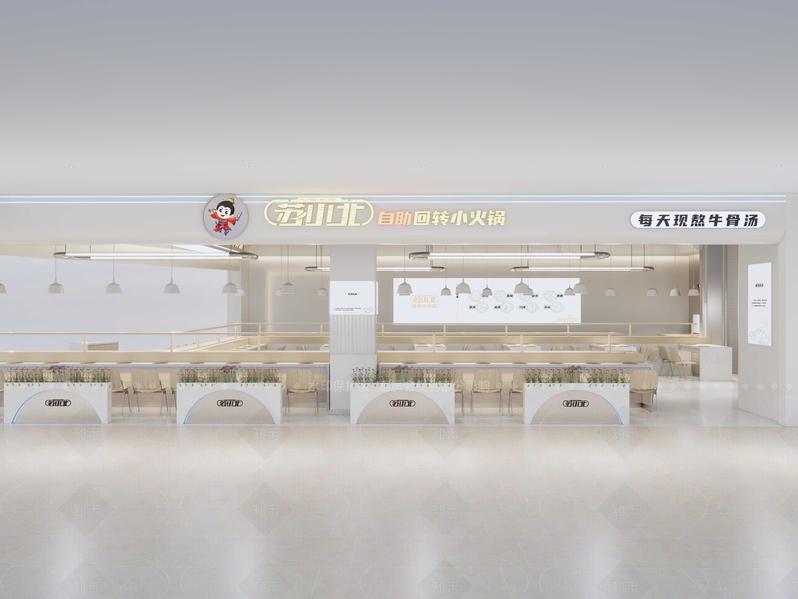 现代火锅店SU模型下载【ID:1215985422】