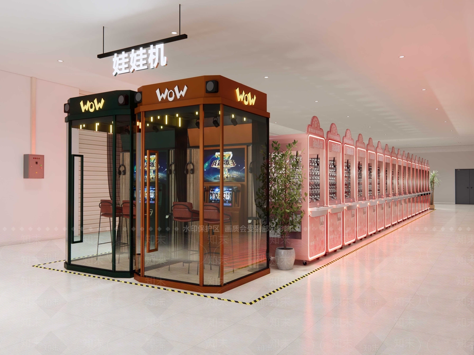 现代商场抓娃娃机店SU模型下载【ID:1160004111】