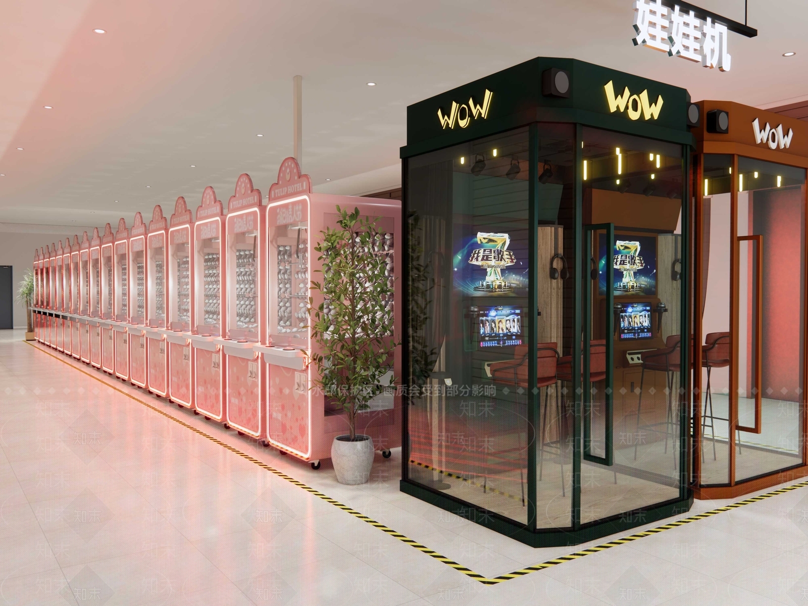 现代商场抓娃娃机店SU模型下载【ID:1160004111】