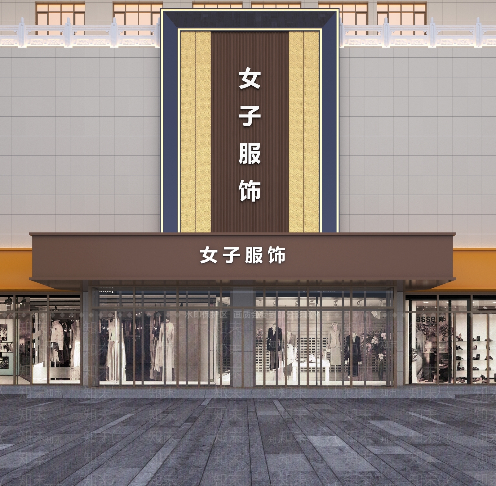 现代门头3D模型下载【ID:1160006755】