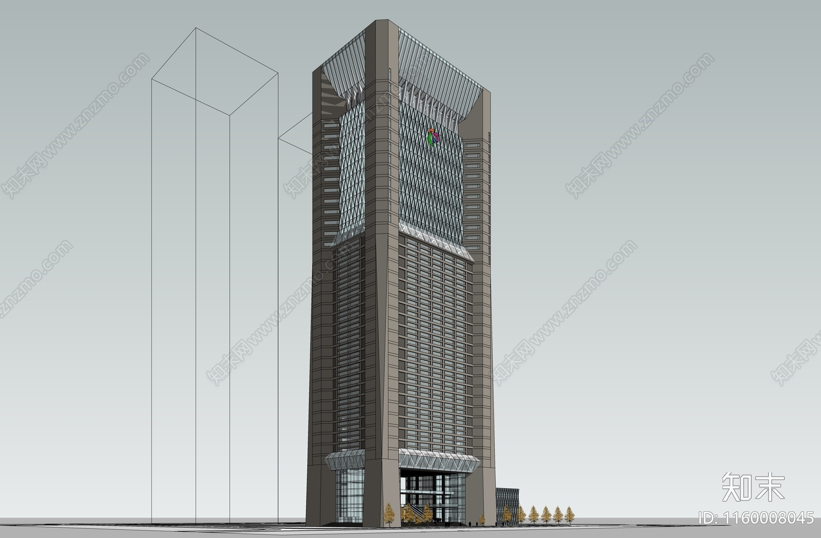 12现代超高层办公SU模型下载【ID:1160008045】