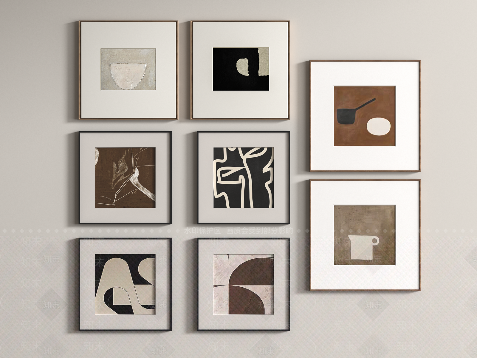 现代装饰画SU模型下载【ID:1160009761】