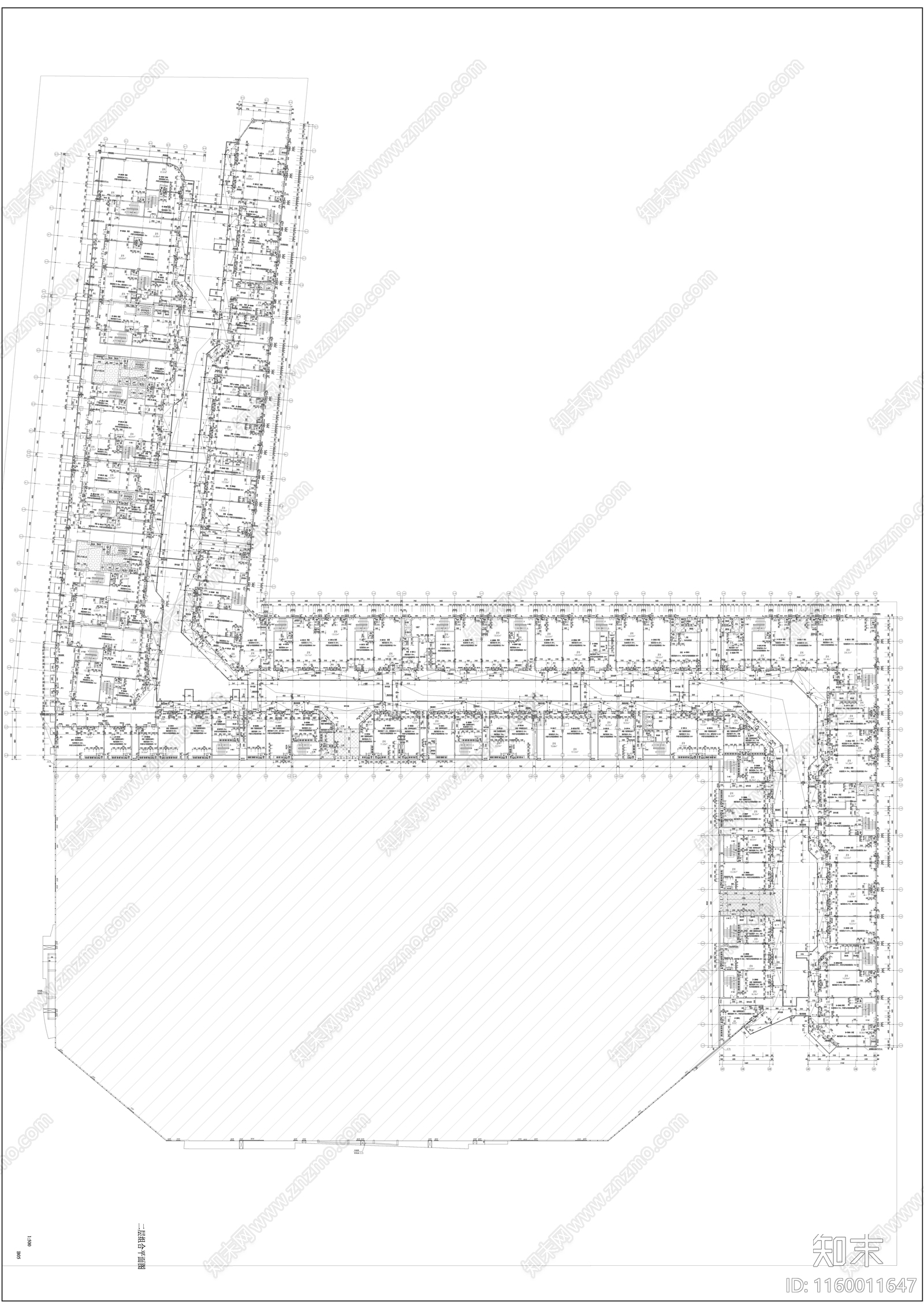 三层沿街商业cad施工图下载【ID:1160011647】