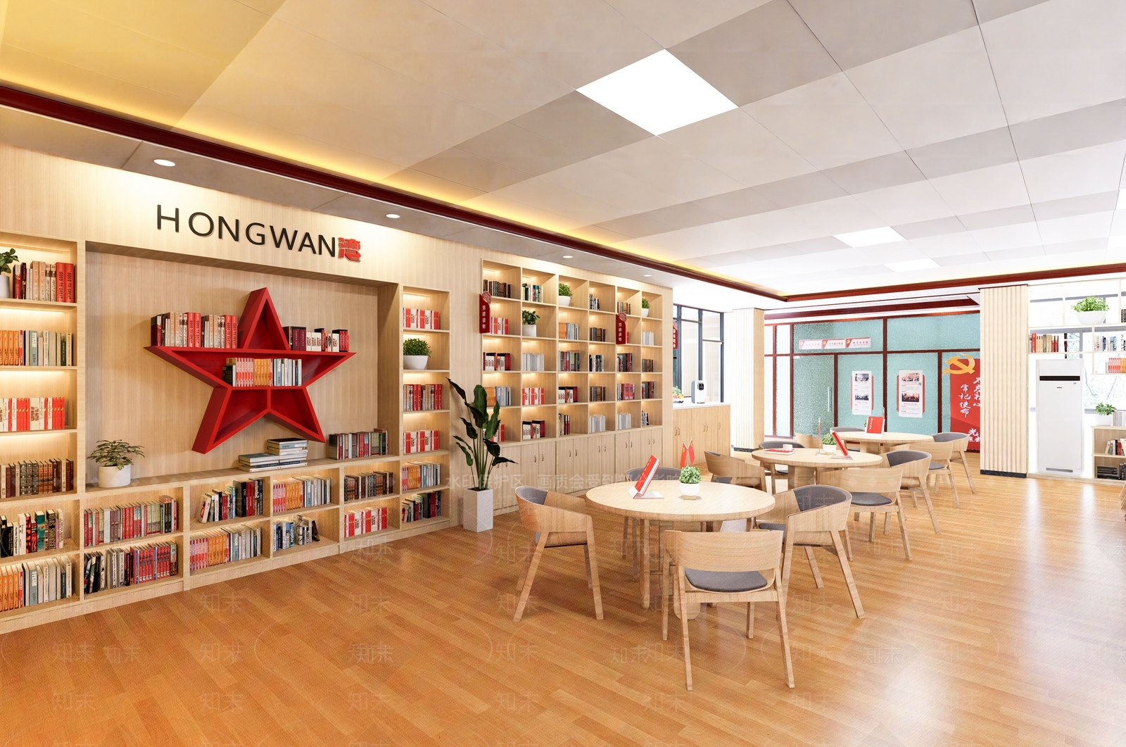 红色党建书吧SU模型下载【ID:1160011477】