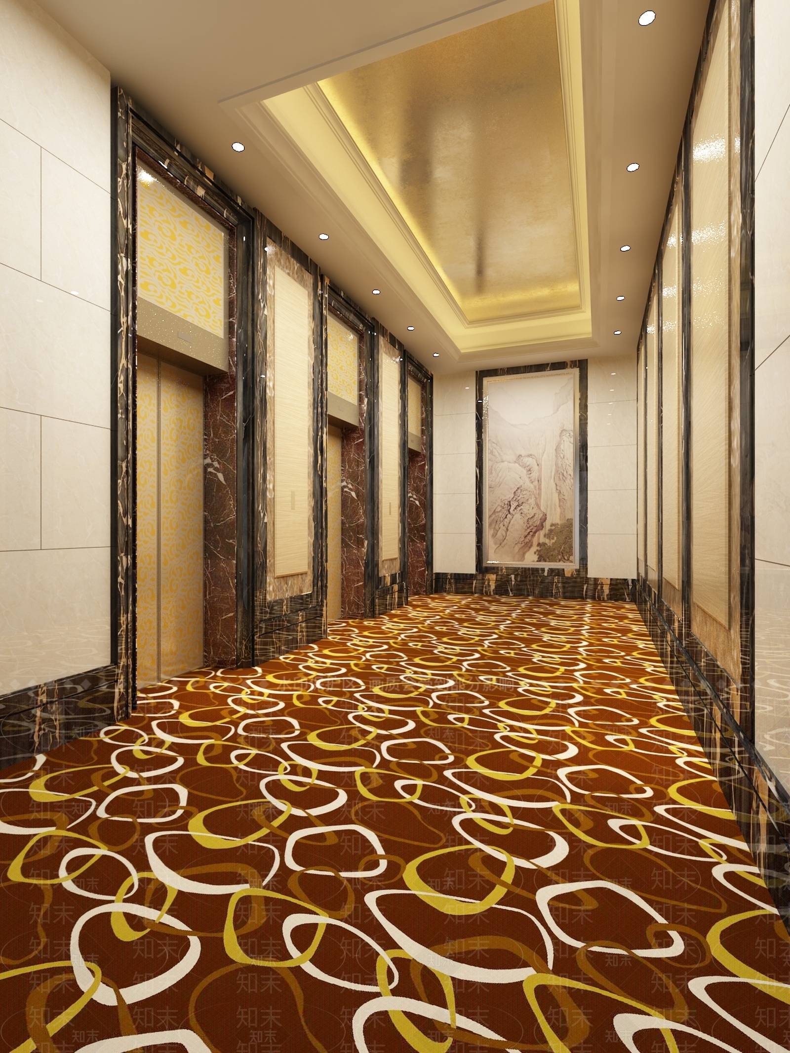 俱乐部电梯厅3D模型下载【ID:1160011280】