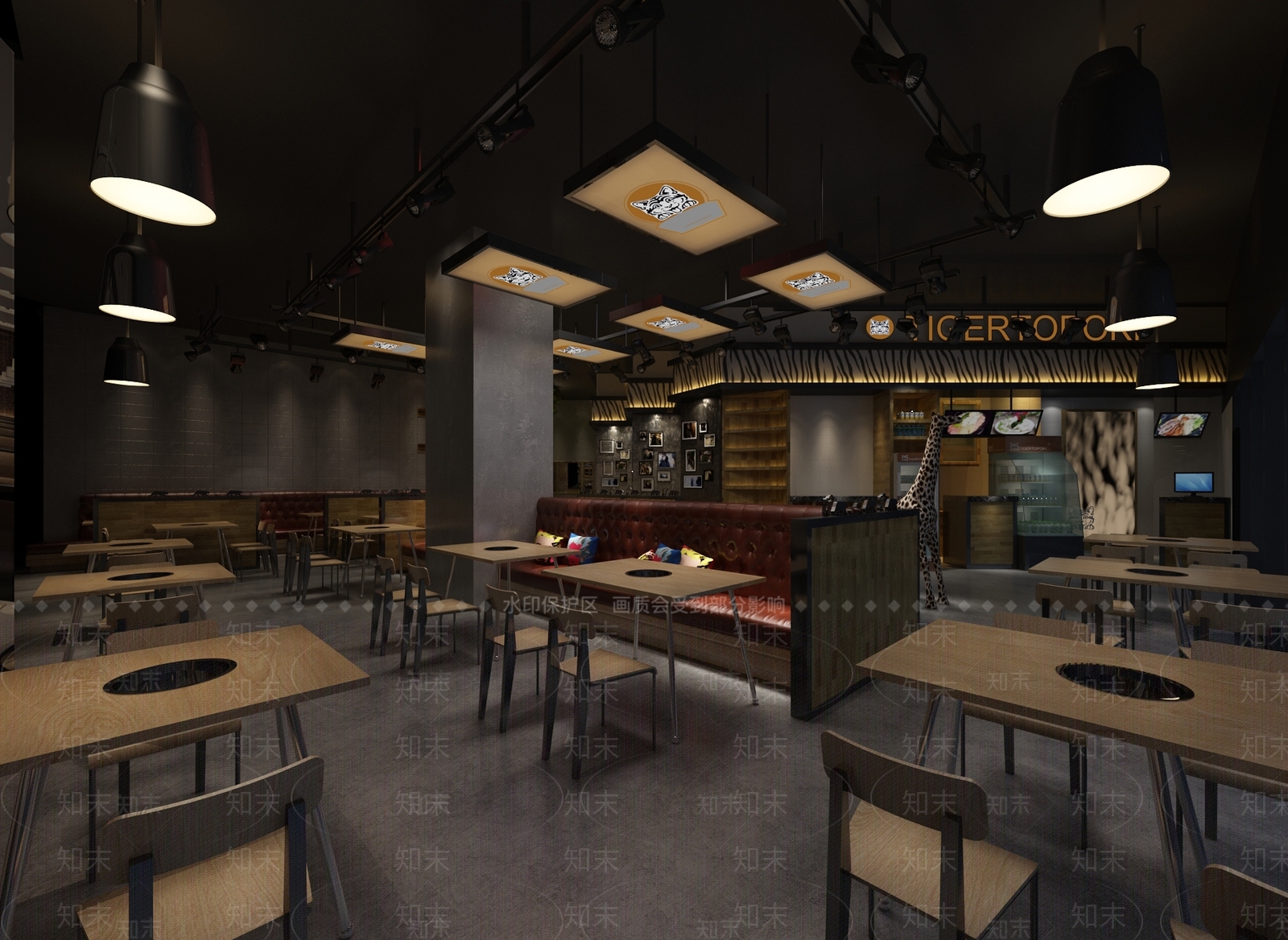 火锅店013D模型下载【ID:1160012163】