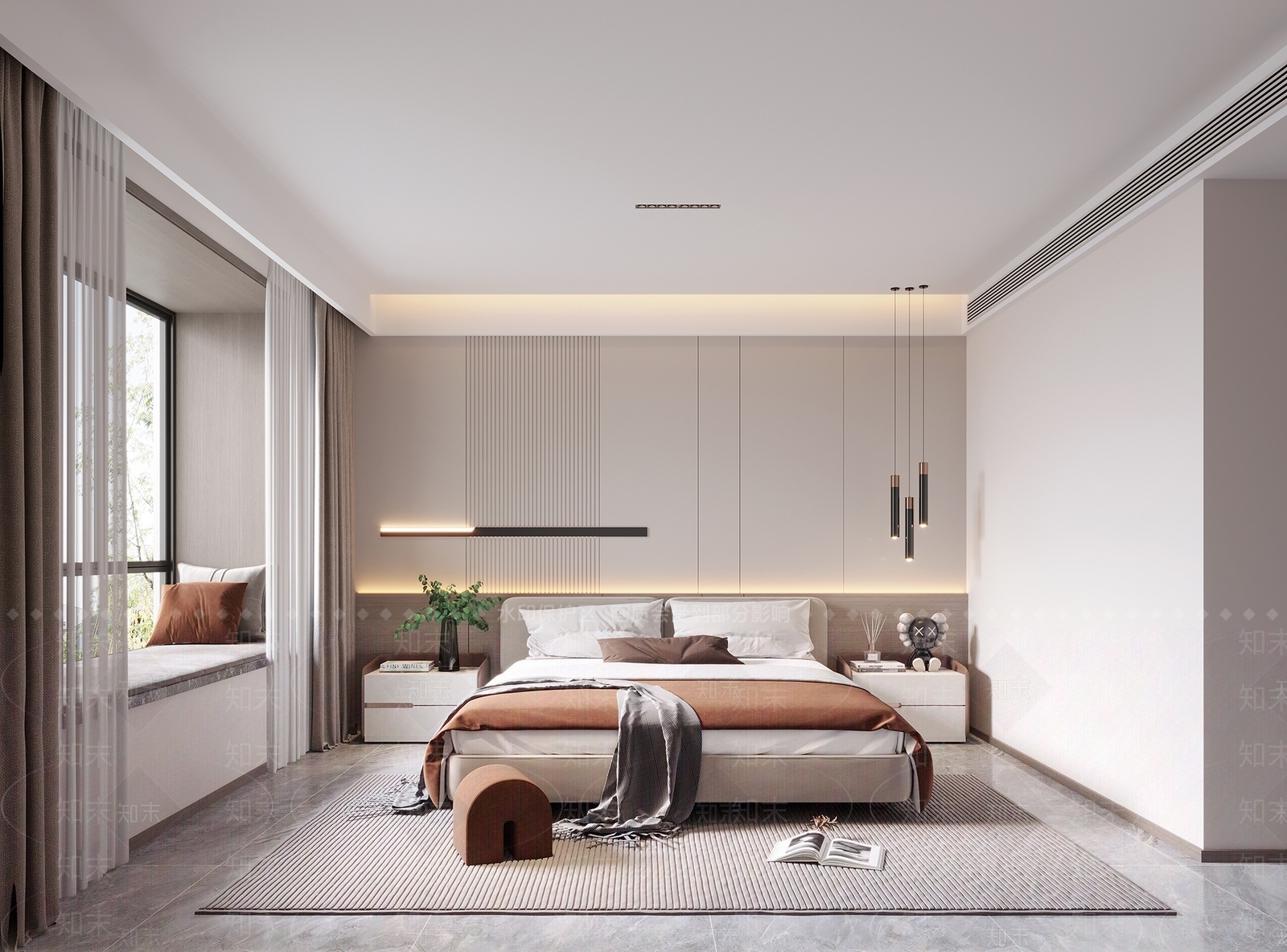 现代卧室3D模型下载【ID:1160022208】