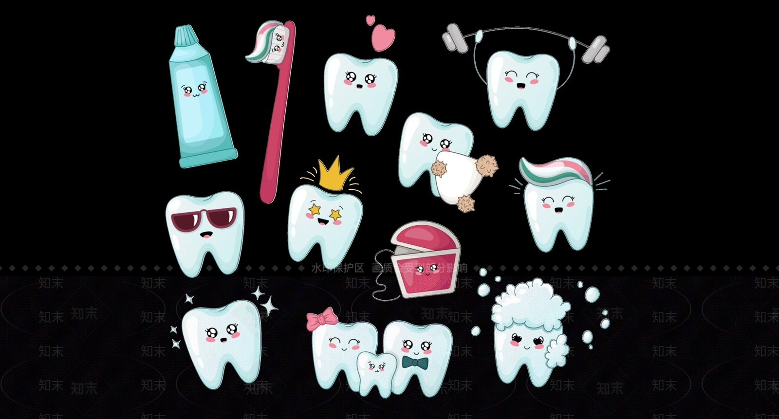 现代牙齿图标3D模型下载【ID:1160024573】