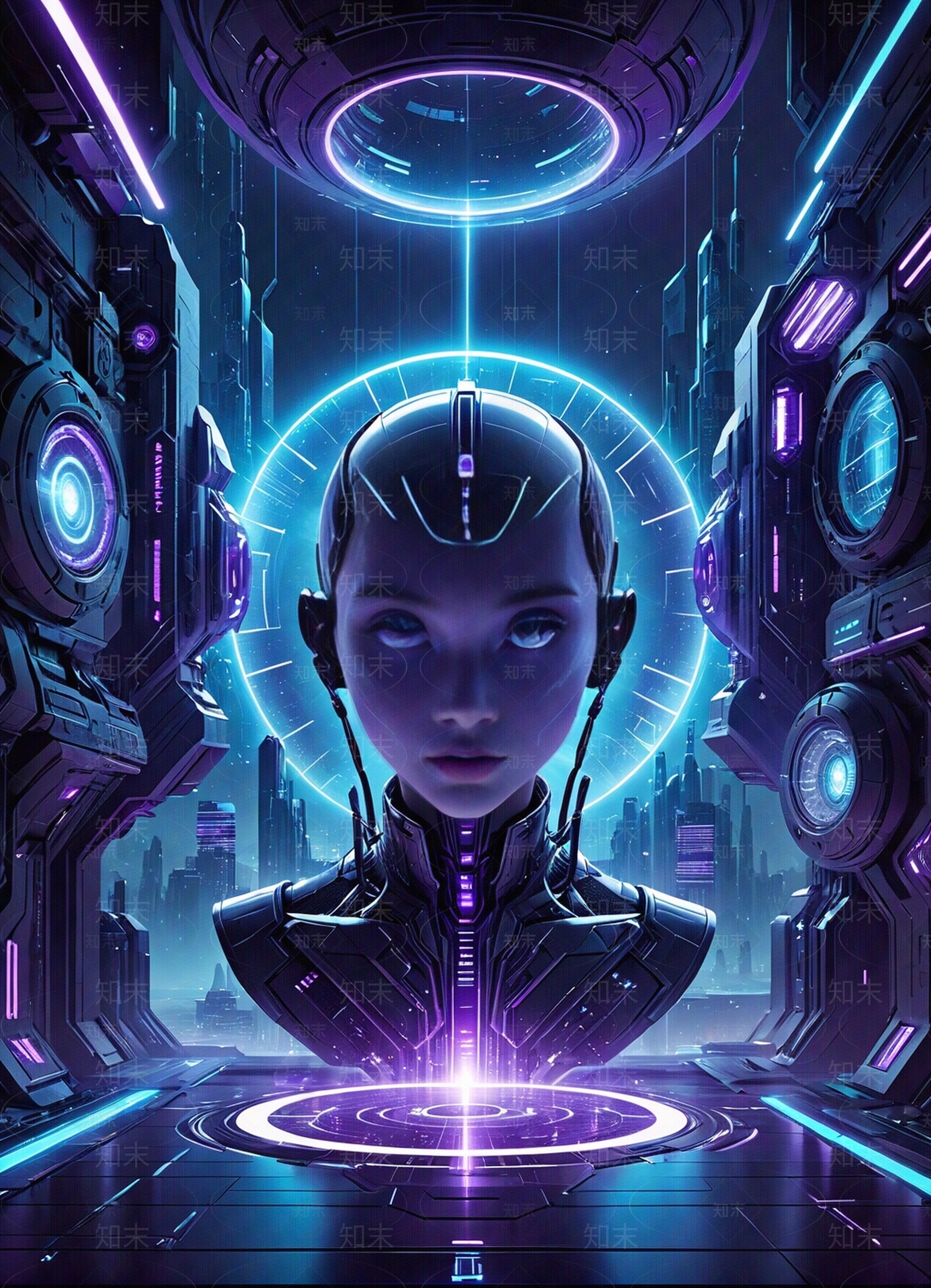 儿童壁画未来科技贴图下载【ID:1160025823】