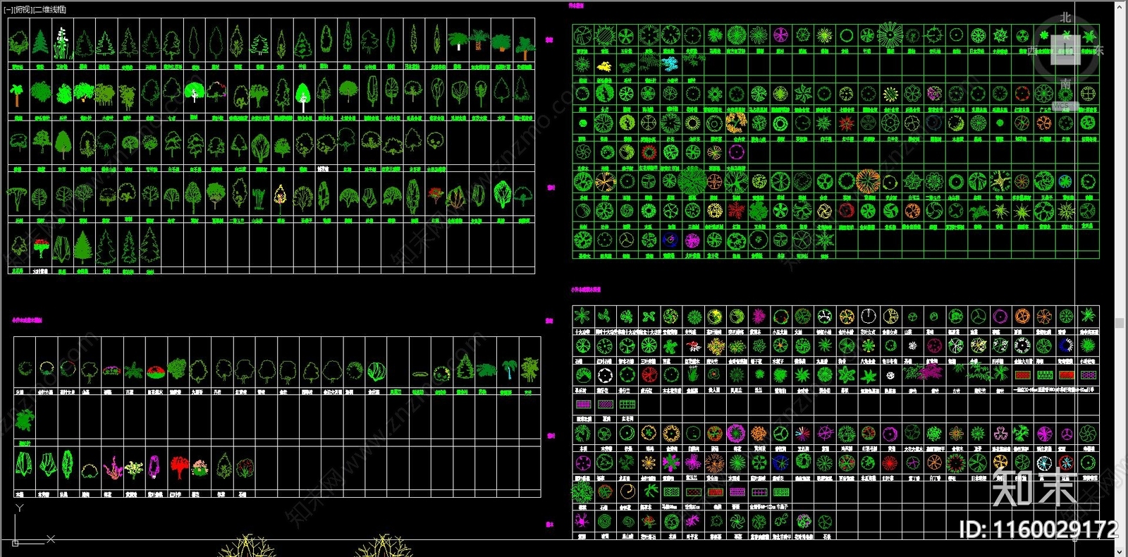 综合植物图库cad施工图下载【ID:1160029172】