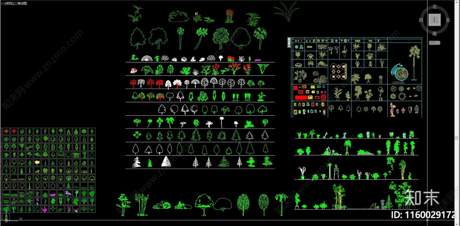 综合植物图库cad施工图下载【ID:1160029172】