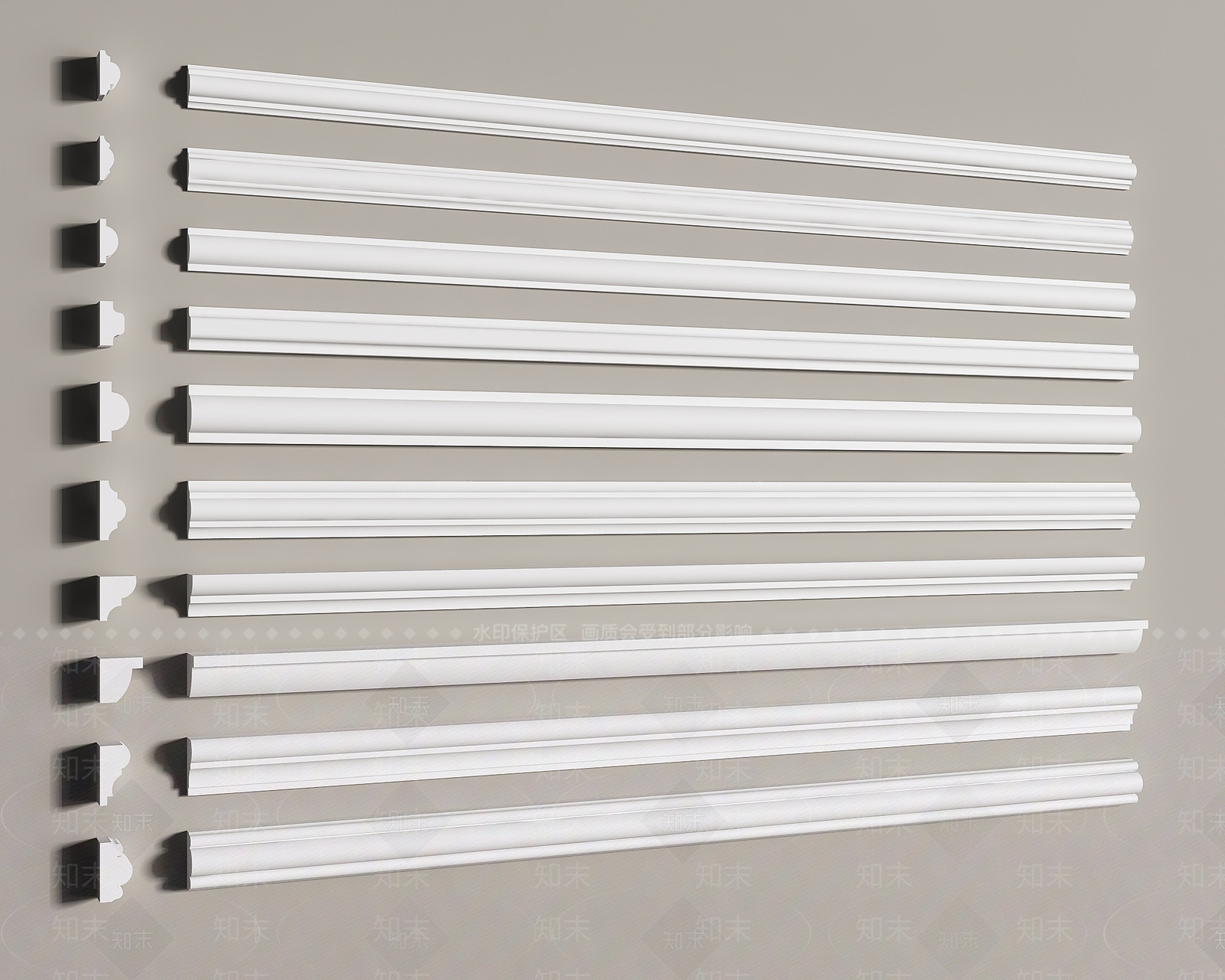 现代石膏线3D模型下载【ID:1160030825】