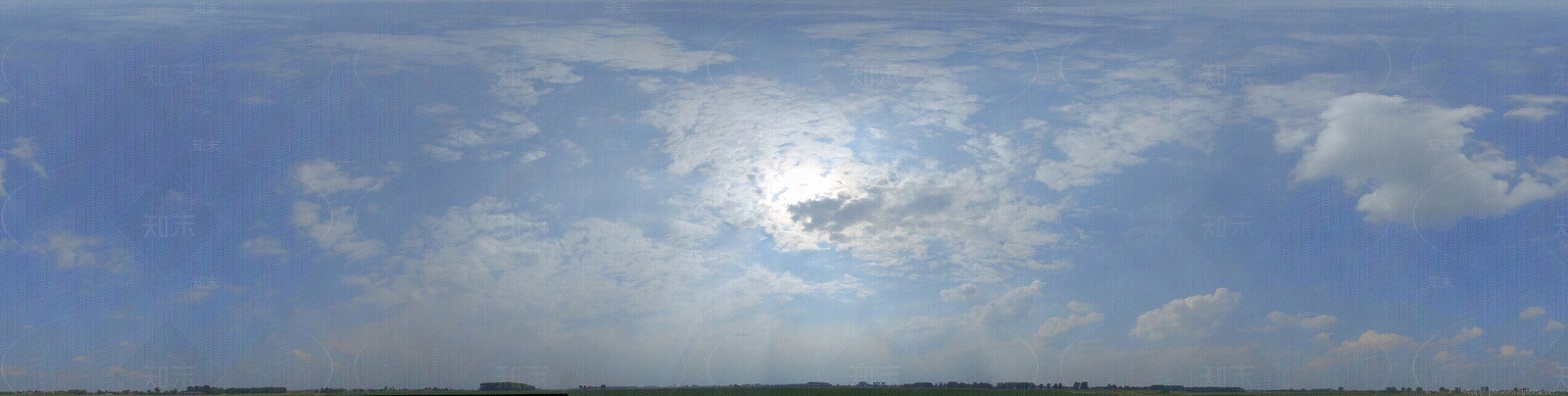 HDR全景天空农田乡村蓝天多云外景贴图下载【ID:1160034240】