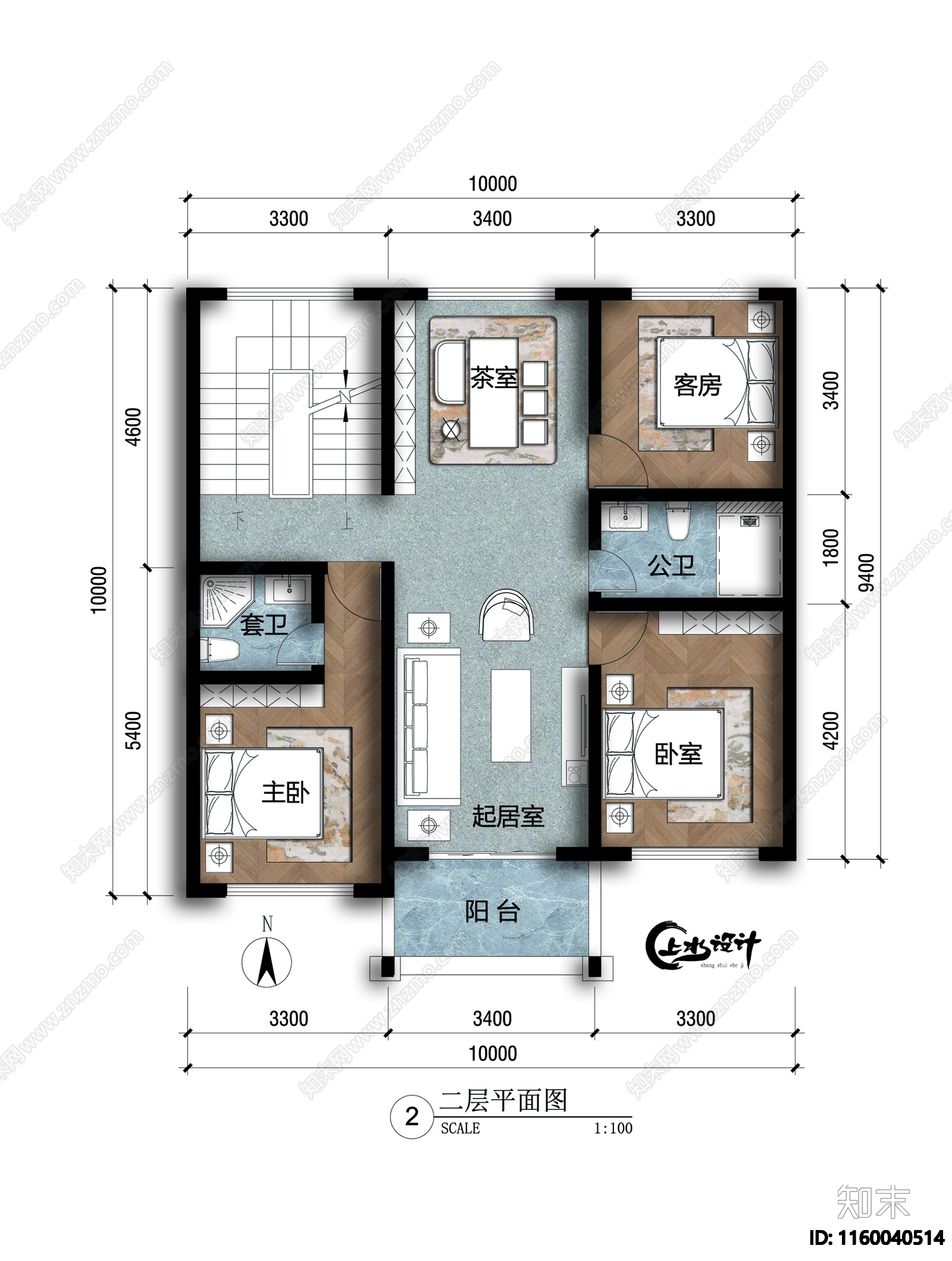 三层农村自建房10米面宽10米进深cad施工图下载【ID:1160040514】