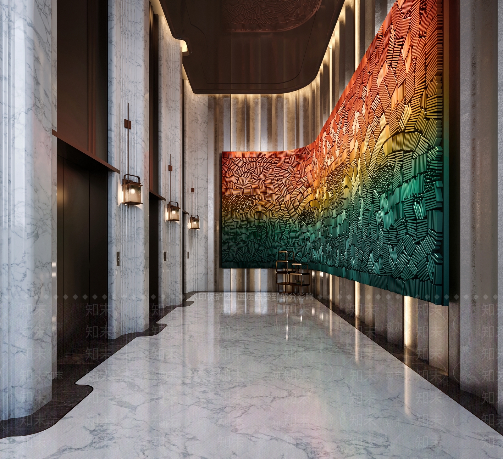 现代电梯厅3D模型下载【ID:1160042118】