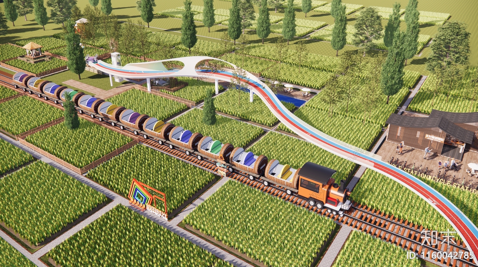 乡村旅游驿站SU模型下载【ID:1160042785】