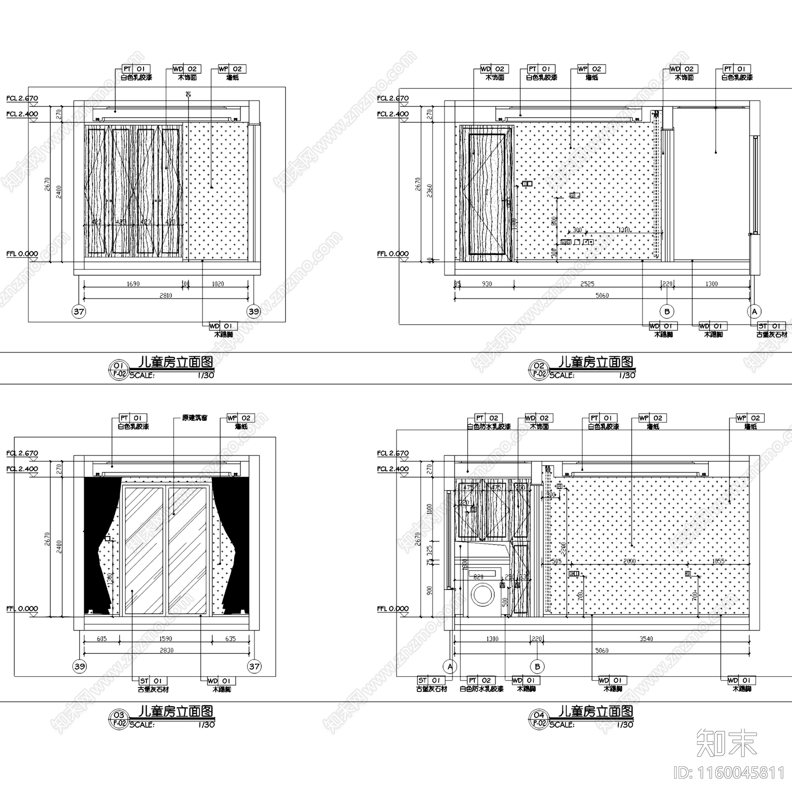 现代简约济南银盛泰瑞公馆130户型大平层室内家装cad施工图下载【ID:1160045811】