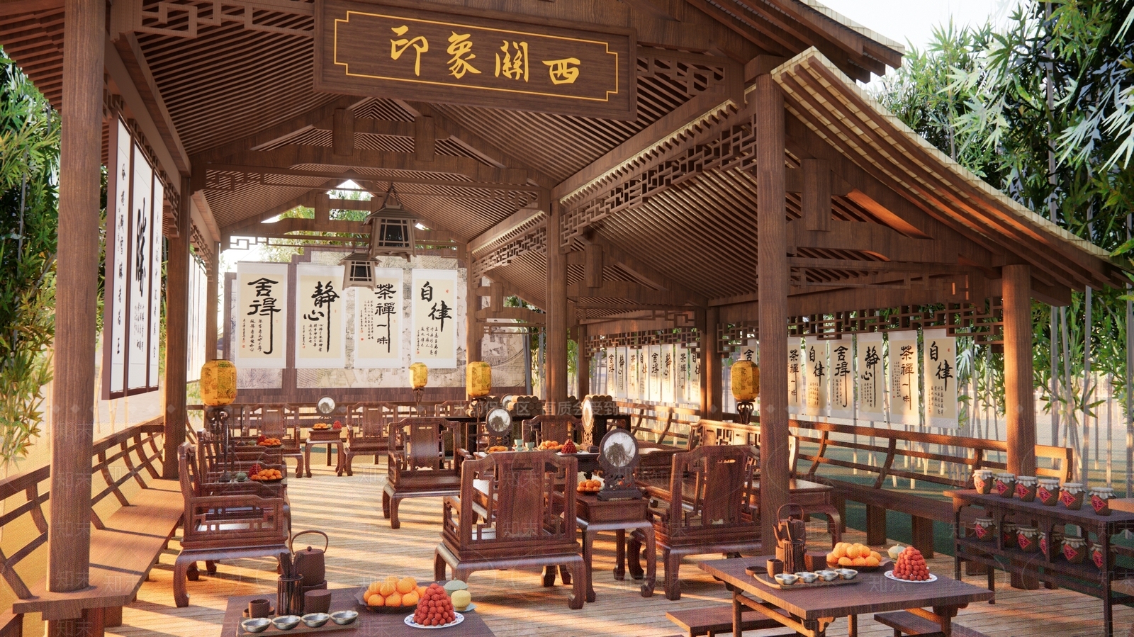 中式楼阁会客厅SU模型下载【ID:1160049974】