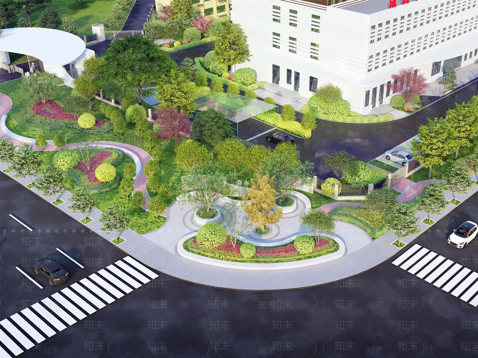 街角公园SU模型下载【ID:1160051411】