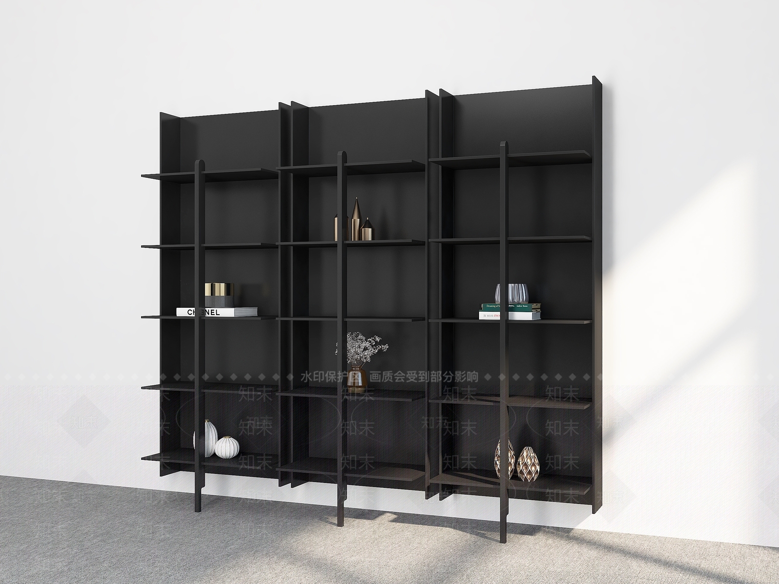 现代书架3D模型下载【ID:1160052897】