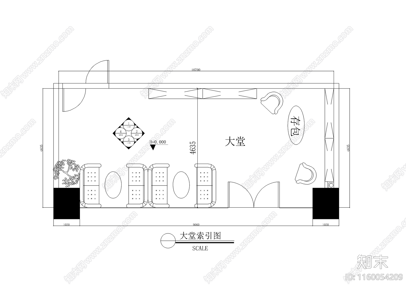 本色风格酒cad施工图下载【ID:1160054209】