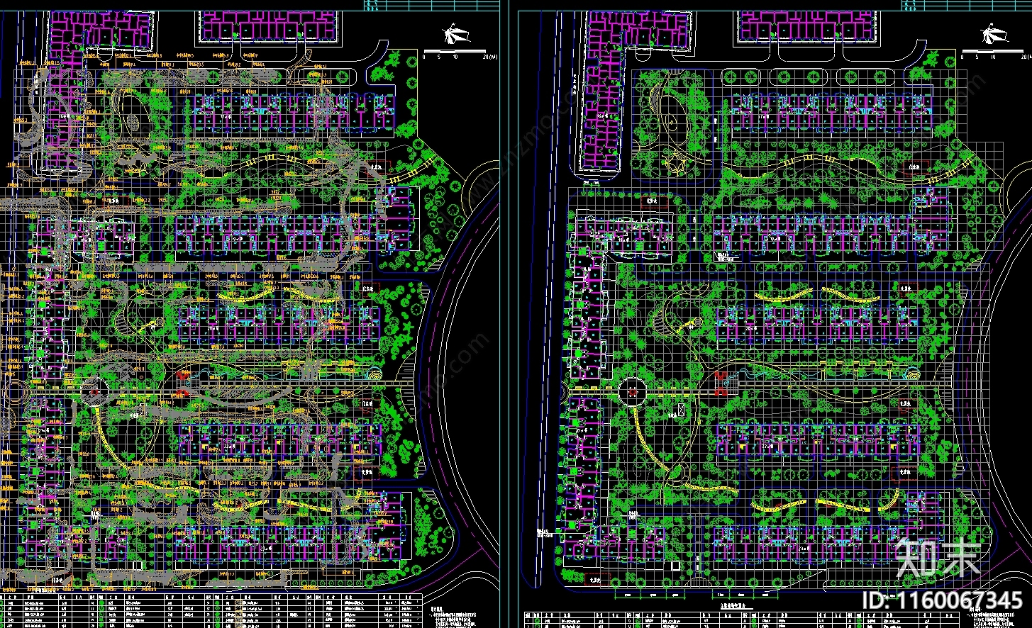 住宅小区平面图合集cad施工图下载【ID:1160067345】