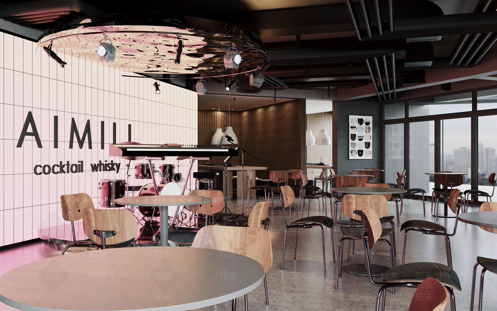 现代工业风酒吧3D模型下载【ID:1160067714】