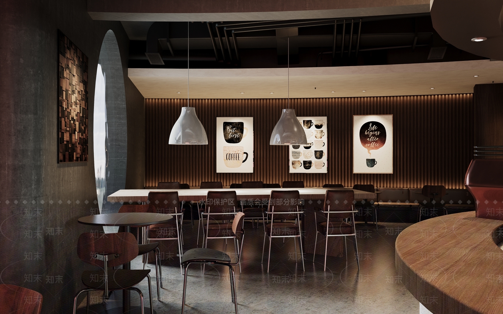 现代工业风酒吧3D模型下载【ID:1160067714】