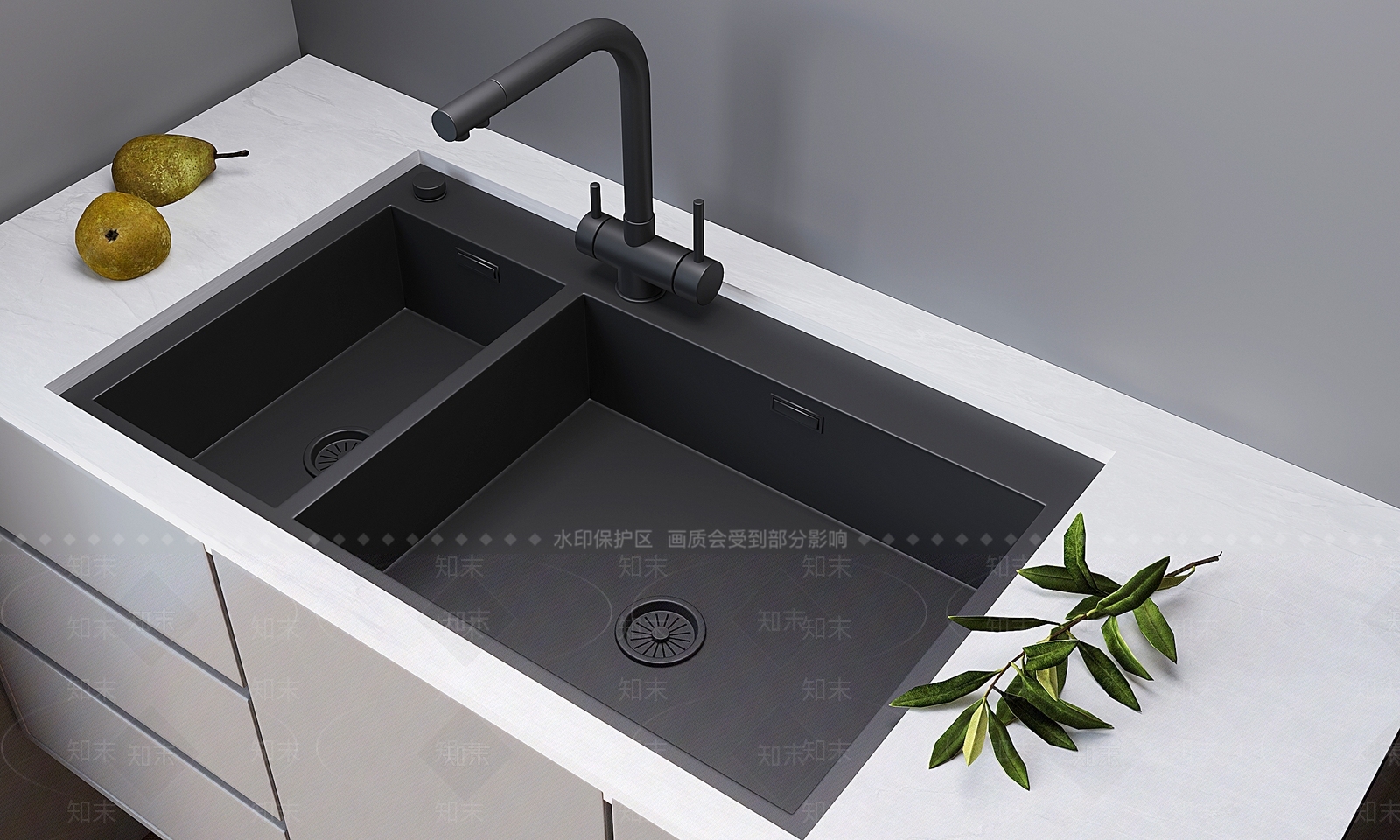 现代嵌入式水槽3D模型下载【ID:1160059131】