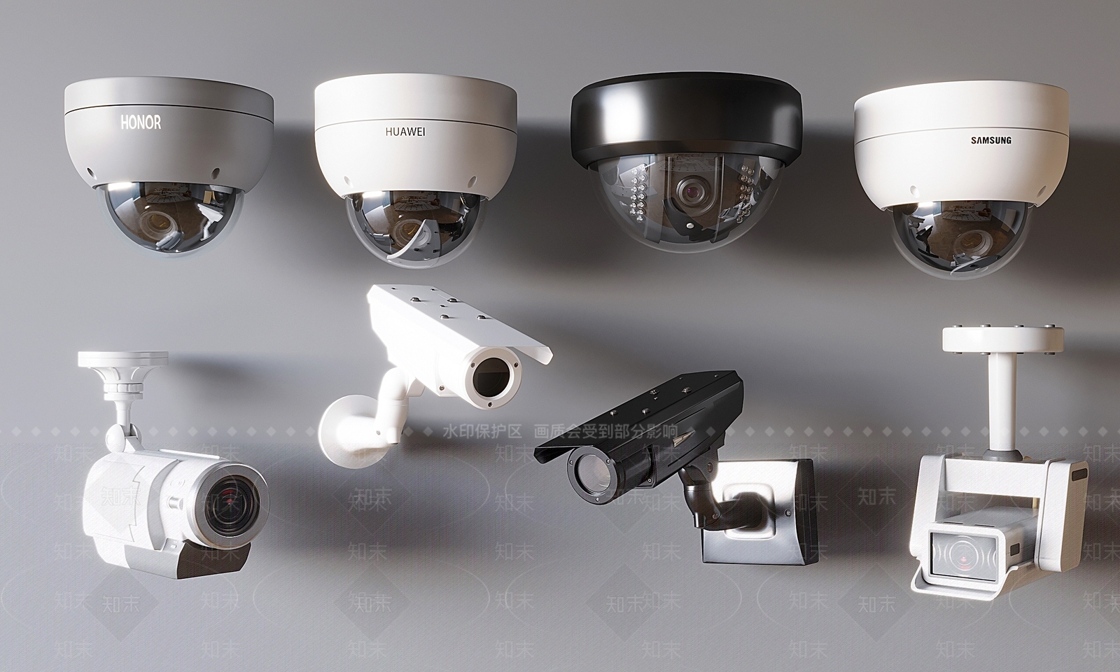 现代监控摄像头3D模型下载【ID:1160061414】