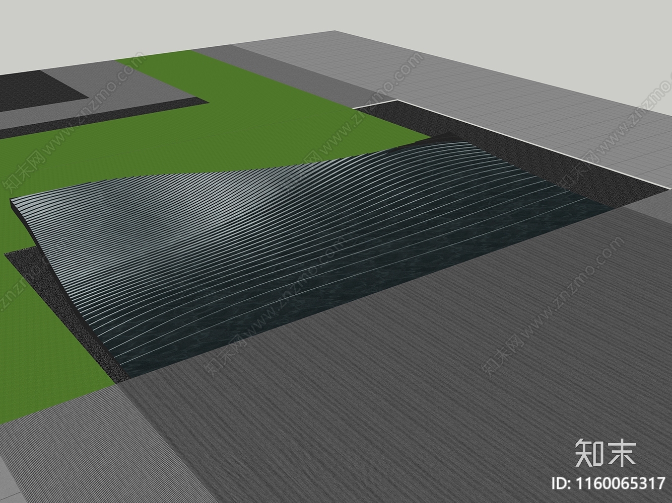 现代入口水景SU模型下载【ID:1160065317】