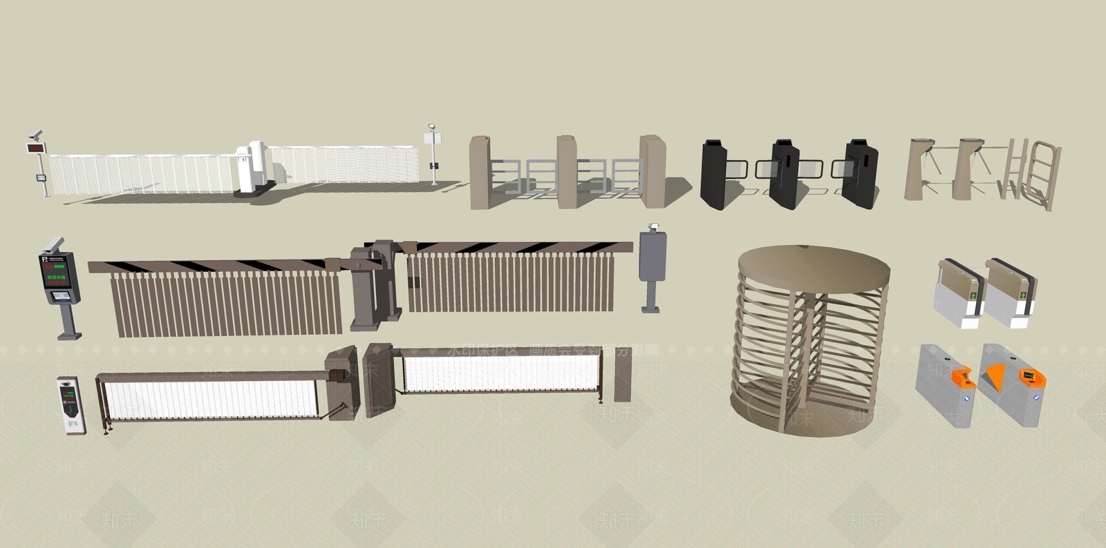 道闸SU模型下载【ID:1160070728】