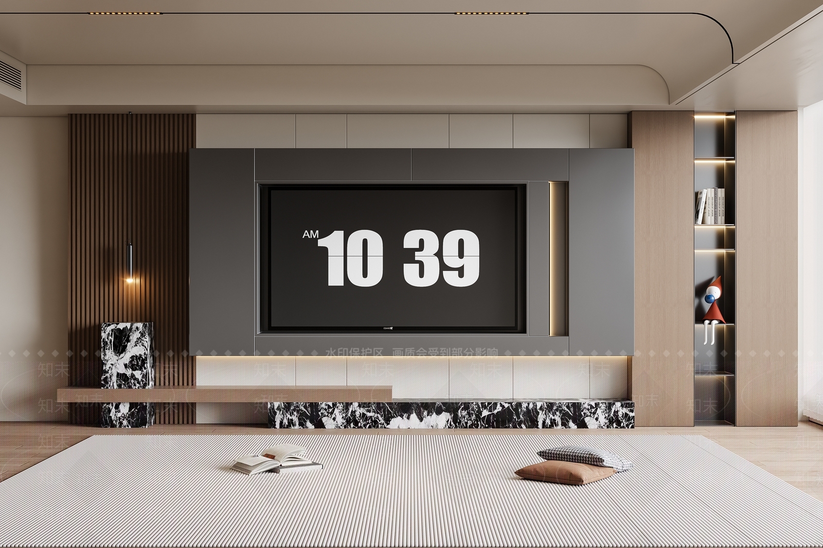 现代电视背景墙3D模型下载【ID:1160072285】