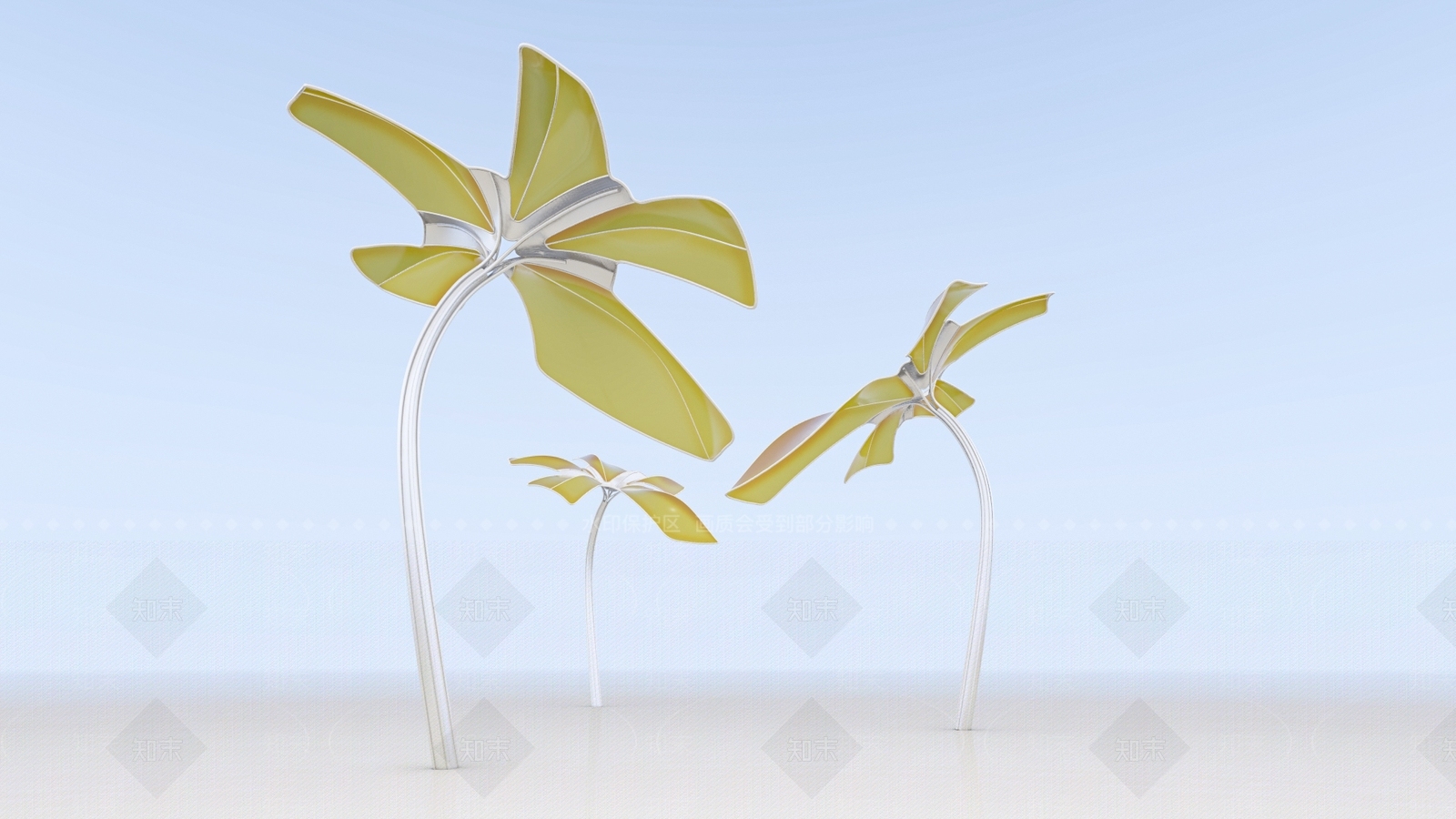 现代海星花瓣廊架SU模型下载【ID:1160072475】