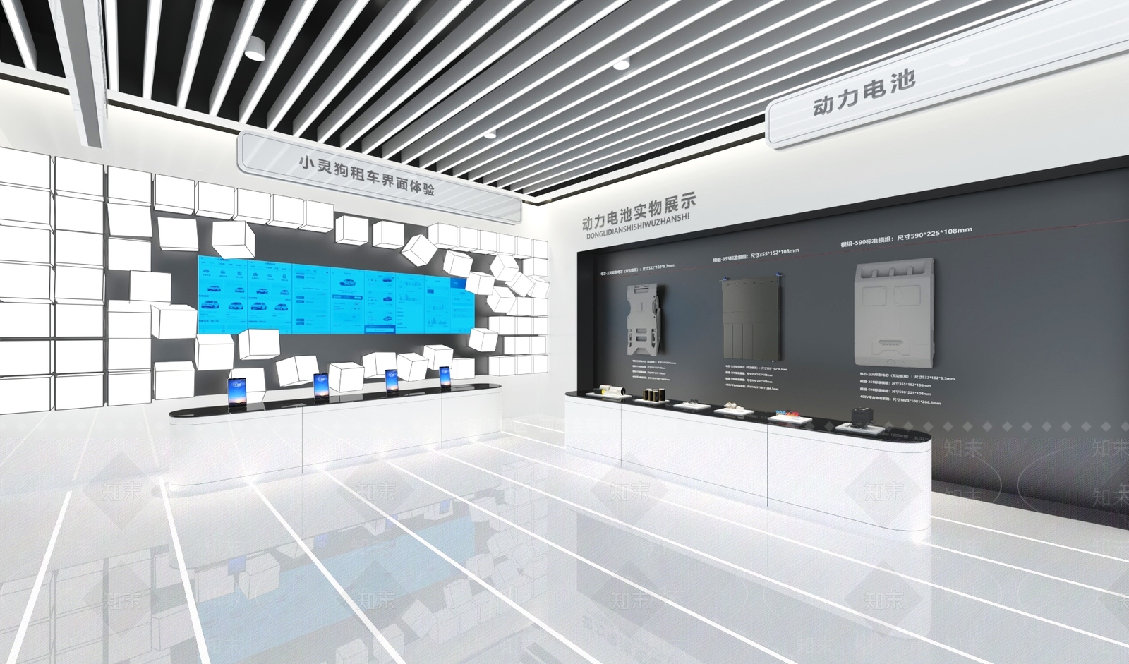 现代科技展厅SU模型下载【ID:1160077454】